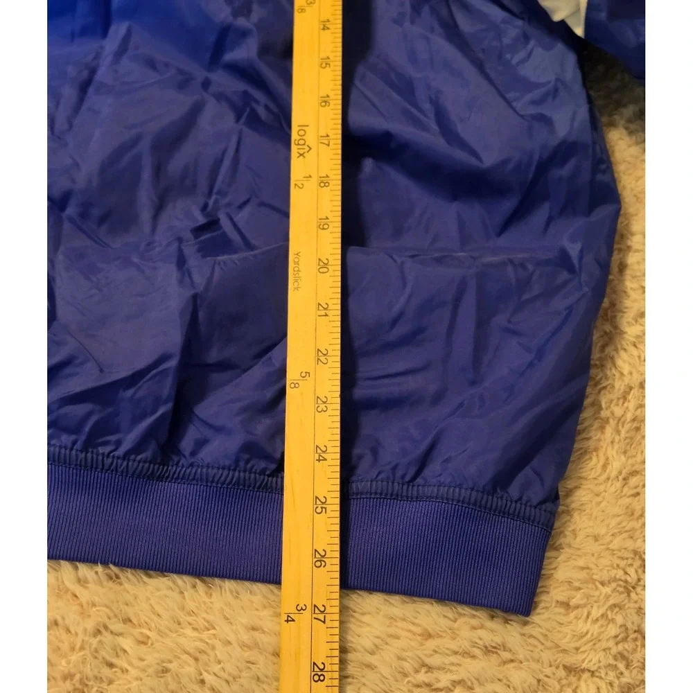Vintage Adidas V-Neck Nylon Pullover Windbreaker Mens Size Medium Blue